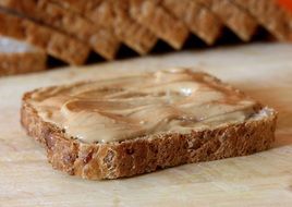 bread with peanut butter for breakfast