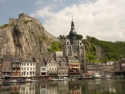 Historic Shore Tower in Dinan, Belgium