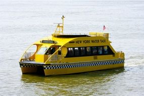 Water taxi vehicle in New York