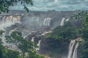 Iguazu falls in the rainforest