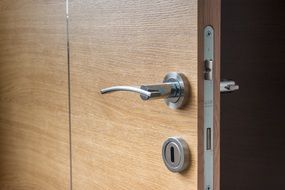 Open wooden Door