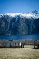 houses near the mountains in norway