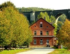Landscape of stone arch bridge
