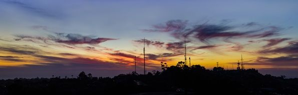 Panoramic Orange Clouds