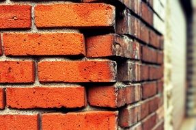 angle of the orange brick wall