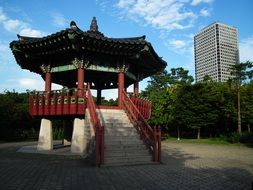 building of traditional architecture in korea