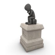 a monument in the form of a thinker