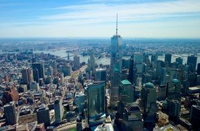 World Trade Center in the city center, manhattan