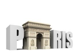 triumphal arch in the word Paris