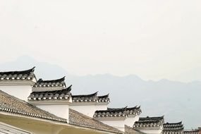 Forbidden City roof on a architecture in China