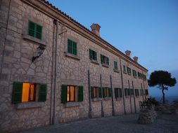 Monastery facade with window