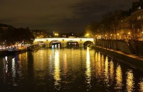 bridge on the river seine in france