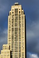 skyscraper against the sky in manhattan