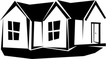 drawing of a house on a white background