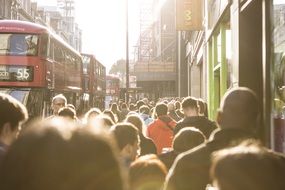 Crowd in London city