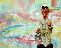 painter with a roll