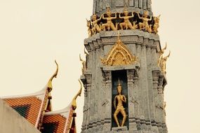 architecture of a temple roof