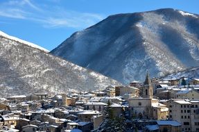 houses near the mountains of Italy