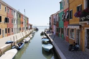 canal among houses in venice