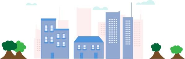 skyscrapers in the city in computer graphics