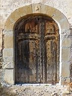 Old Door Portal Wood Lintel Arc