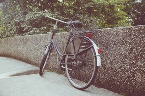 vintage bicycle on the road in the netherlands