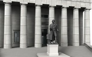 Monument near Federal Hall in New York