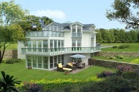 visualization in 3d graphics single-family home