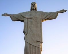 statue of Christ the redeemer at sky, brazil, Rio de Janeiro