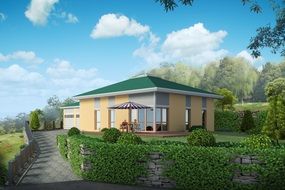 3d rendering of the villa