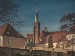 gothic cathedral in Wroclaw in Poland