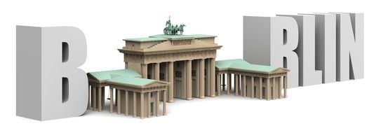 building with columns in Berlin 3d model