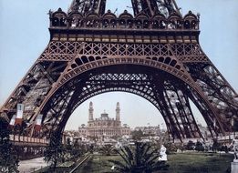 Eiffel Tower in Paris in 1900