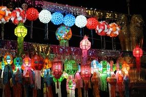 round lanterns at the festival