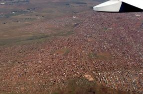 top view of a village in south africa