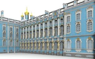 Palace with blue walls