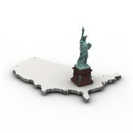 Statue of Liberty on the map