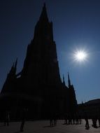 solar eclipse above the Ulm cathedral