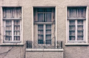 windows with stained glass in the house