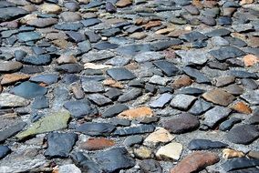 cobble stone road close-up