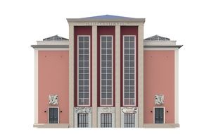 mock-up of a theater building