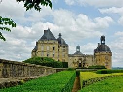 Hautefort Chateau garden France