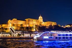 Buda Castle on Danube River Budapest