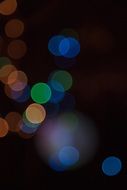 blur focus on the black background