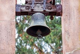 antique bell in an old building
