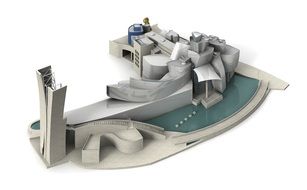 Guggenheim Museum in gray