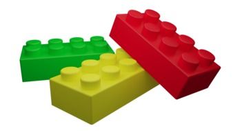 Clip art of colorful Lego bricks