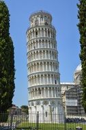 Photo of the White Leaning Tower of Pisa, Italy