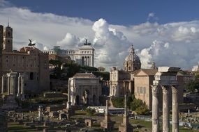 panorama of antique rome