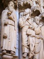 Cathedral of Our Lady of Chartres, sculptures on North Transept, france